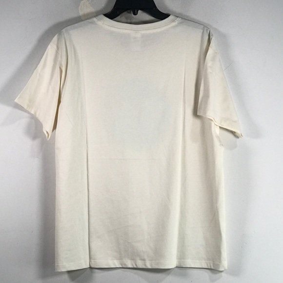 Hanna Andersson Dusen Relaxed Fit Graphic Tee, Unisex Adult L - Ecru/Green/Blue - Picture 2 of 8